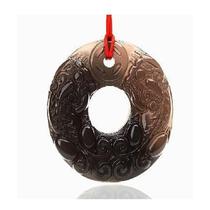 Pendant pendant safe buckle natural ice seed obsidian Crystal double trick fortune hanging Fortune Fortune jewelry couple round