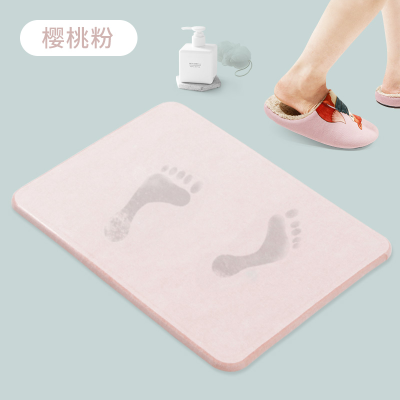 Silicon Algae Clay Absorbent Cool Mat Bathroom Anti-Slip Foot Mat Makeup Room Toilet Doorway Kieselgate Pad Ground Mat Home