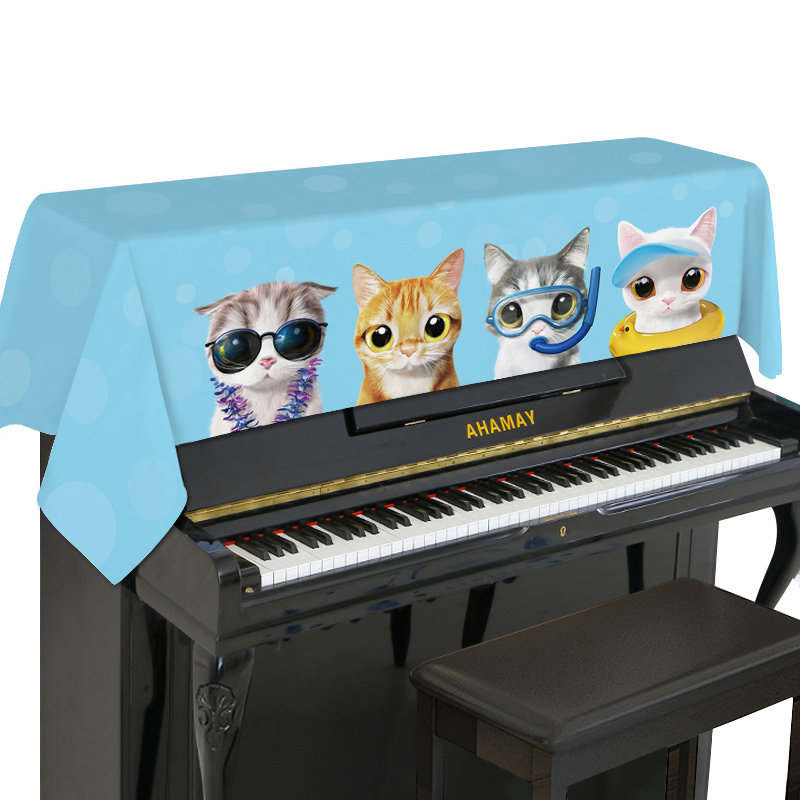 Piano cover cover cloth dust cover cover Nordic modern minimalist half cover electric cloth cover towel Korean-style European-style princess cover
