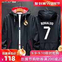 Champions League Real Madrid 7 C Robo áo len áo khoác nam và nữ đồng phục bóng chày mùa thu đông - Áo khoác đôi blazer nam