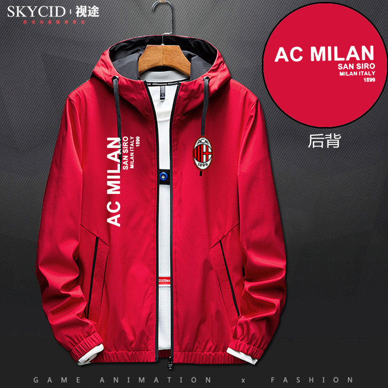 New AC Milan Milan Serie A football Lianhood jacket necropolis jacket clothes for men and women lovers jacket jl