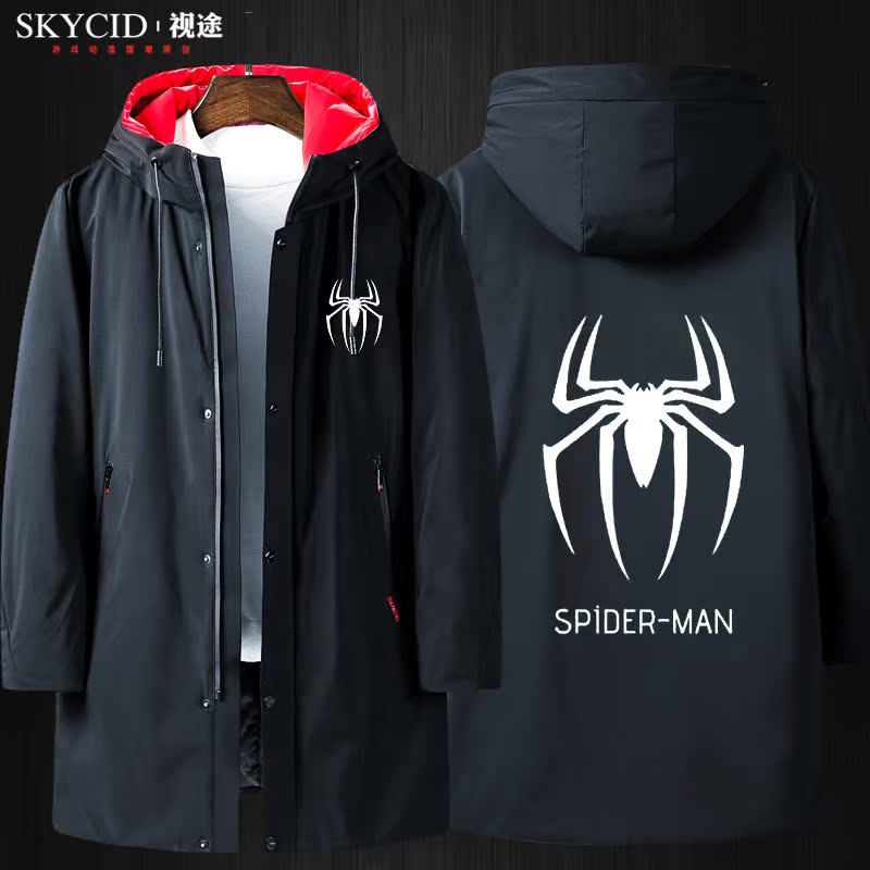 Spider-Man giản dị Marvel anh hùng đạo trẻ cặp nam và nữ trong bông dài quần áo áo khoác áo bông