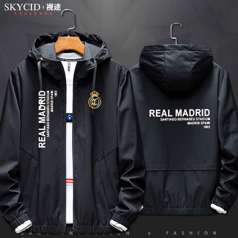 Real Madrid Real Madrid La Liga Real Madrid casual thick cotton jacket hooded jacket men and women