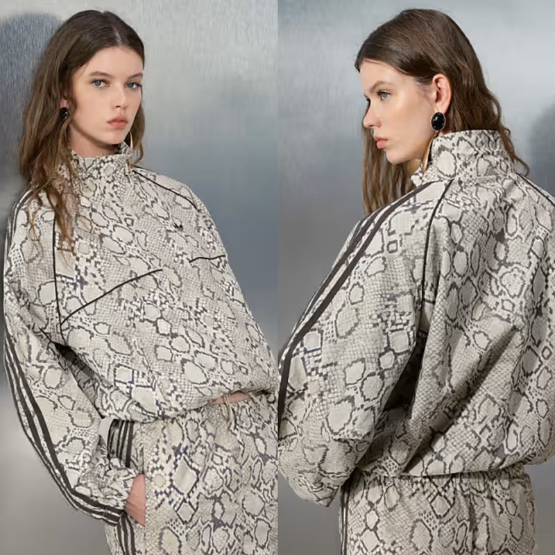 [Uk Direct Mail Purchase] Adidas X Asos Faux Snake Print Zip-Up Sports Jacket
