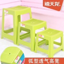 Xitianlong plastic stool Restaurant stool Household shoe stool Childrens small bench high stool Adult thickened non-slip stool