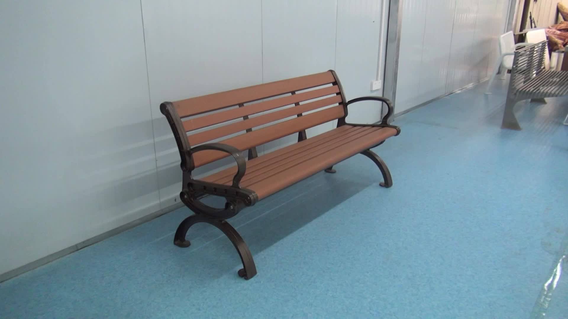 Custom Outdoor Recycled Plastic Wood Bench Vintage Style