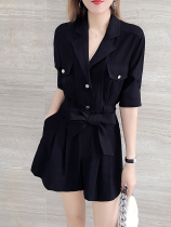 2022 summer new net red suit jumpsuit womens temperament spring and autumn tooling jumpsuit suit womens shorts