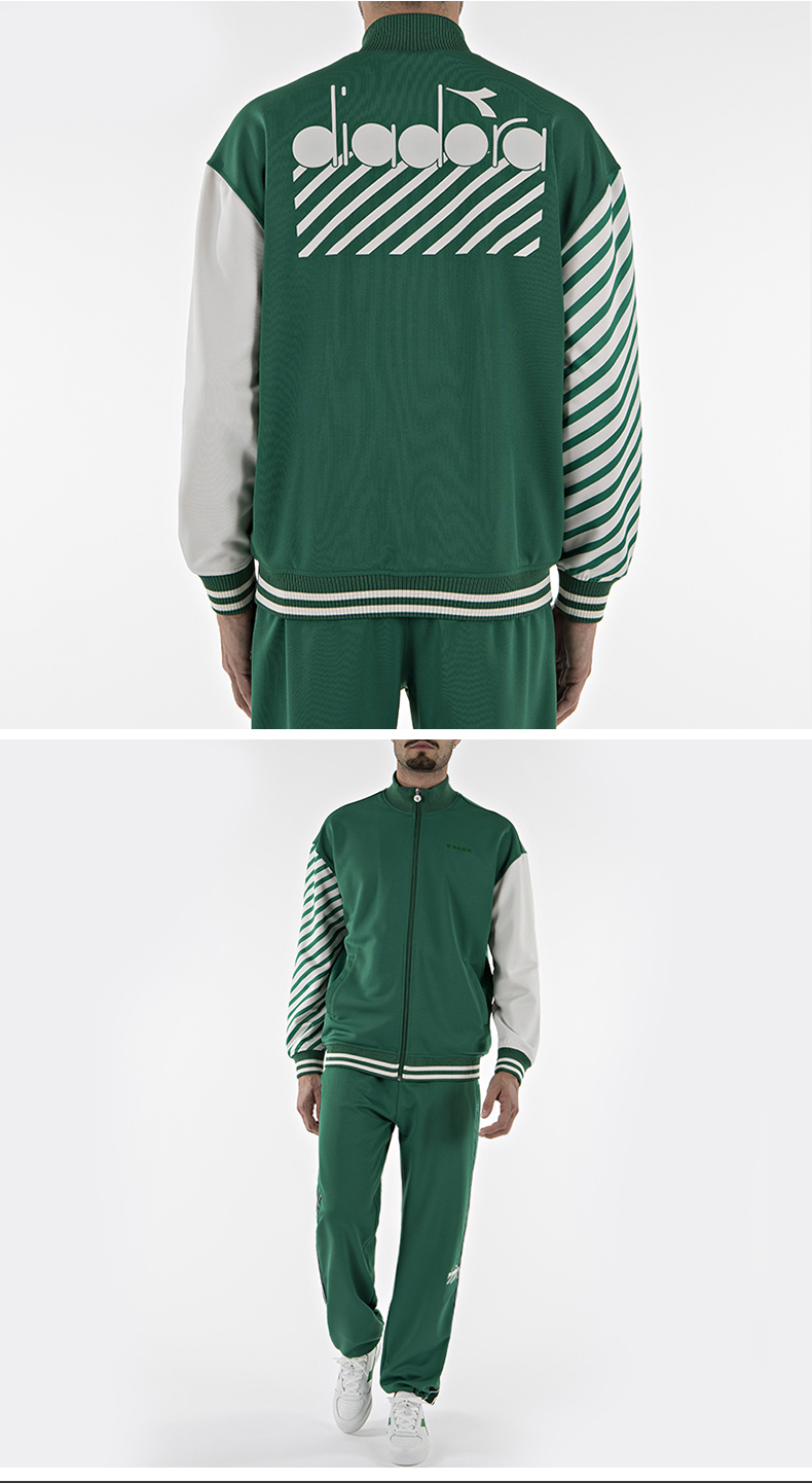 Diadora Diadona chính thức nam áo khoác thể thao retro giản dị TRACK JACKET BARRA - Áo khoác thể thao / áo khoác áo khoác the thao nữ có mũ