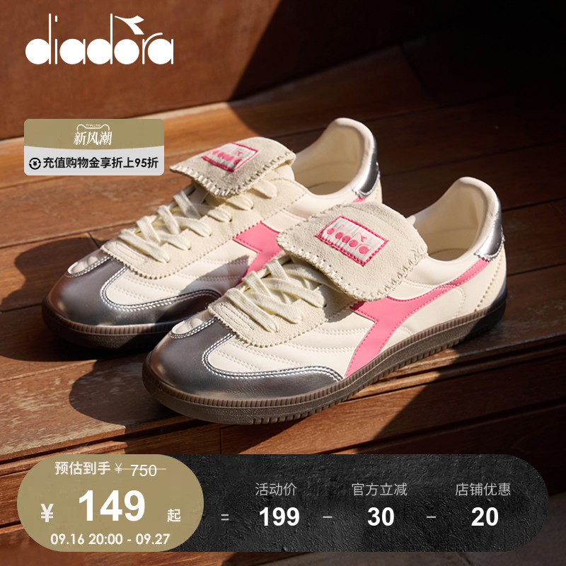 Diadora Saunter Fc Women's Pink Flip-Top Tongue Low-Top Sneakers
