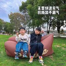 Inflatable sofa music festival outdoor camping picnic adult can lie down and sleep portable internet celebrity lazy air bed