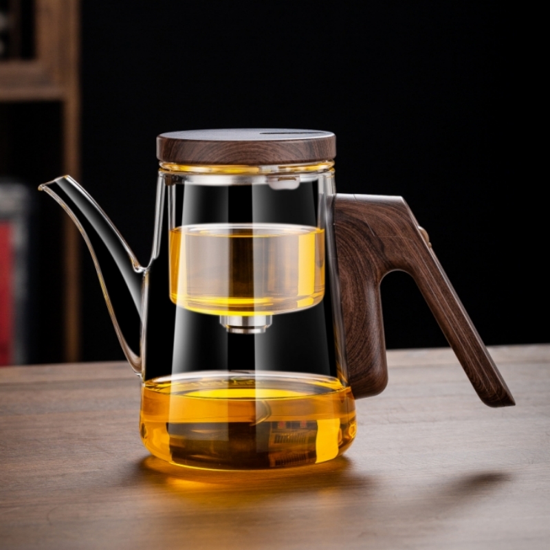 New type of floating comfort cup creative filter tea pot Kung fu tea with tea water separation for home punching tea with insulation mat suit-Taobao