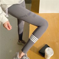 Shark skin beating underpants woman summer outside wearing thin and skinny leg pressure small foot pants Barbie fitness yoga pants