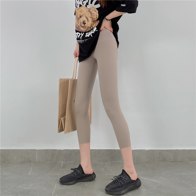 Summer 70% Lap Pants Woman High Waist Pressure Slim Leg Shark Pants Slim Fit Outside Wearing Tight Body 90% Yoga Bodysuit Pants