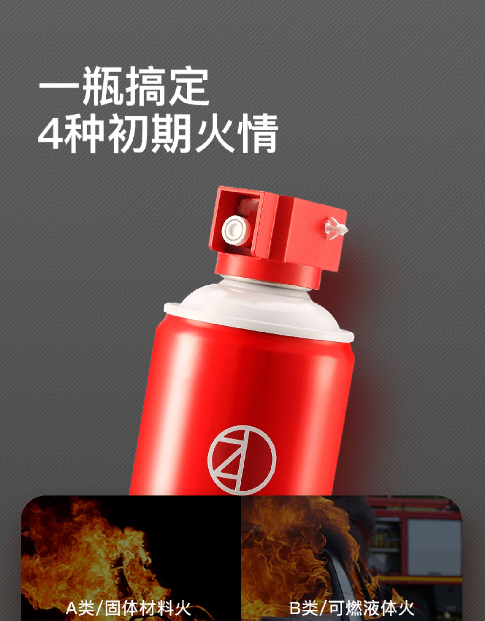 小米众筹爆款 高铁灭火器供应商 镇定车载水基小型灭火器 580ml 图16
