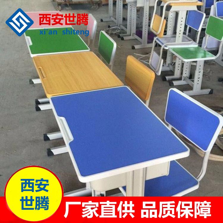 Household desks and chairs school tutoring class primary and middle school students training single desks and chairs factory direct sales can be customized double