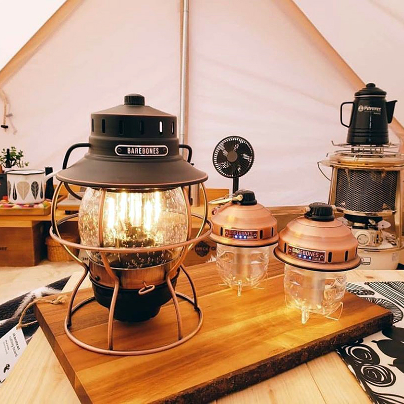 American north state BAREBONES retro wrought iron American outdoor camp camping courtyard rechargeable horse lamp chandelier