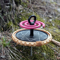 Thous Winds Qianfeng outdoor solid wood mosquito coil tray outdoor camping mosquito coil tray tray with ash tray mosquito coil rack