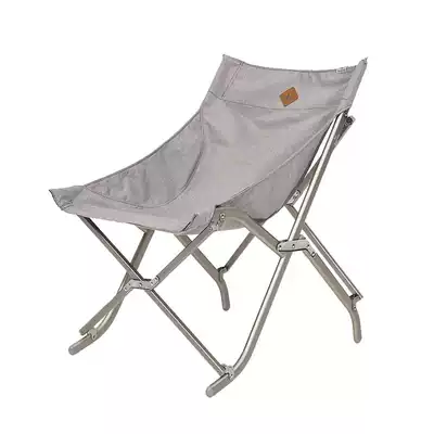 Black deer outdoor folding chair Aluminum alloy loose portable lazy chair Camping courtyard home beach backrest Fishing