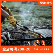 North Bang BaREBONNES Outdoor Camping Foldable Barbecue Grill Roast Mesh Rectangular Cast Iron Boiler Rack