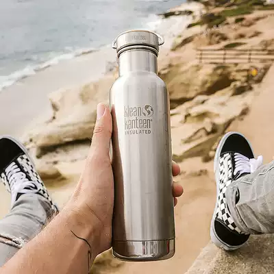 American Klean Kanteen Classic retro all-metal bamboo cover Environmental protection outdoor sports easy-to-carry thermos