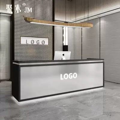 Simple stainless steel cashier counter commercial clothing shop shop bar dining room company front desk reception desk