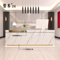  Simple modern cashier Beauty salon Clothing store Light luxury counter Restaurant Supermarket bar Company front desk Reception desk