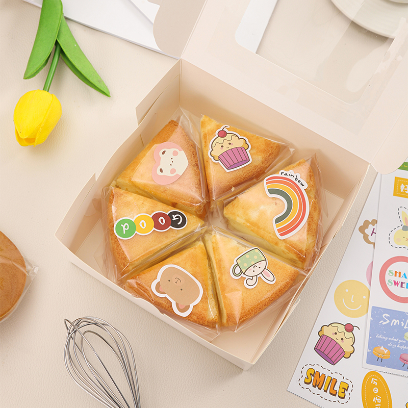 Bread diced cake box baking 6 inch chiffon cake box light cheese European bag cellophane packaging box