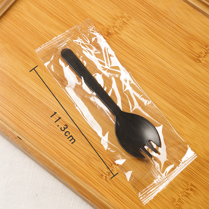 Disposable independent packaging 11 3 13 5cm baking scoop ice cream thousand layer mousse cake black thickened scoop