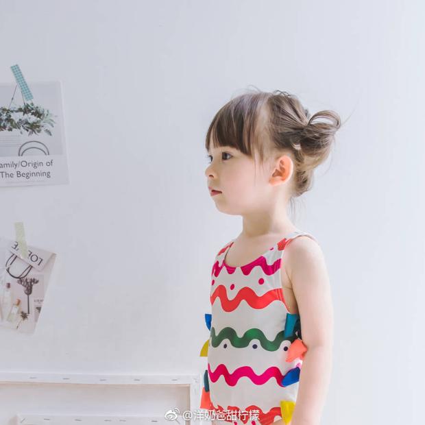 Mới phụ nữ nghỉ trang trí Tongcai Hồng sóng sọc nơ trẻ em đồ bơi mảnh áo tắm ngay áo tắm dài tay