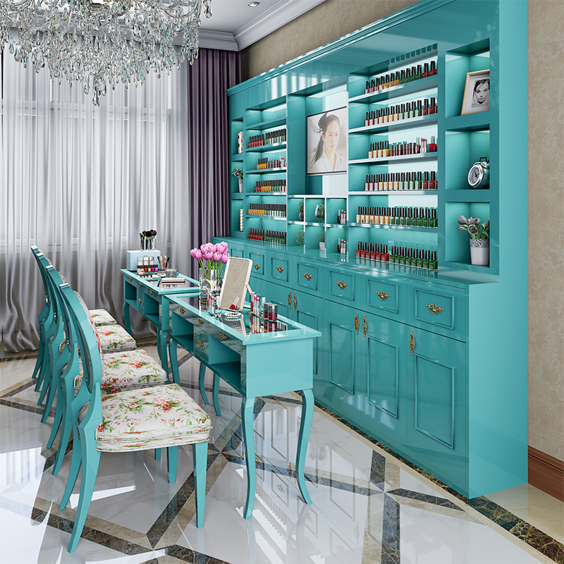 Nail Polish Cosmetics Nail Polish glue display cabinet floor back cabinet storage cabinet product display shelf shelf