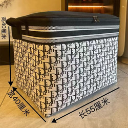 Household Zipper Storage Box Clothing Quilt Toy Wardrobe Storage Organization Dormitory Moving Clothes Canvas Storage Bag