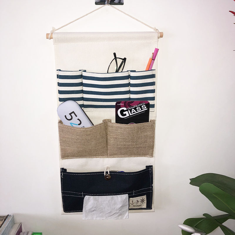 Post Rear Suspended Finishing Bag Home Collection Bag Hanging Bag Dorm Room Sleeping Room Wardrobe Set Bag Wall Mobile Phone Hanging Pocket-Taobao