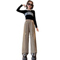 Girl Pants Spring Autumn Season 2023 New Children Autumn Clothing Casual Pants Girls Long Pants CUHK Children Broadlegged Pants Autumn