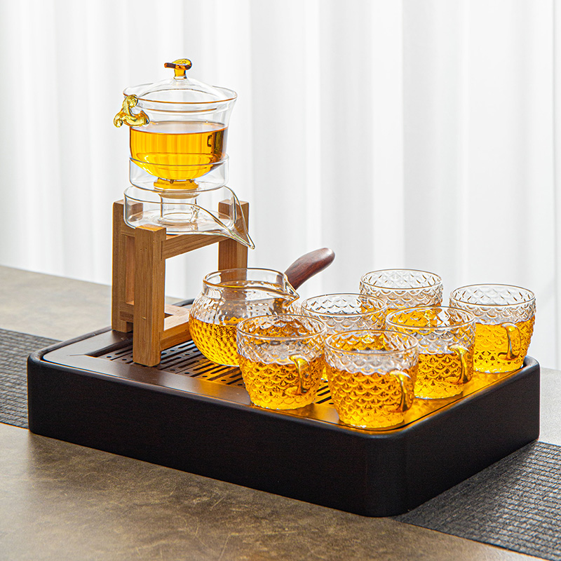 Xia Wei glass tea set kung fu teacup transparent home minimalist living room office high temperature resistant teapot