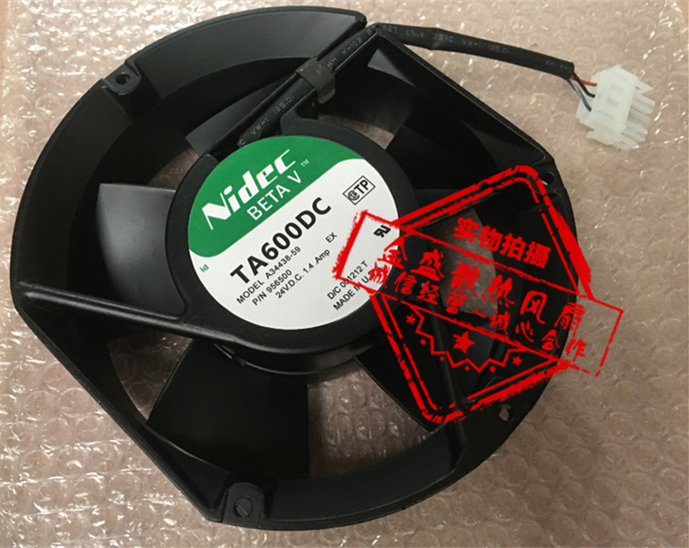 New original Nidec TA600DC A34438-59 24V 1 4mp UPS inverter cooling fan