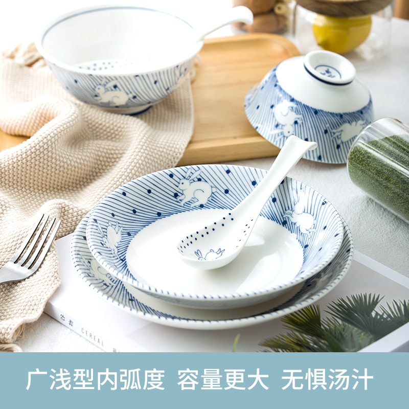 日系陶瓷餐具 4.9元包邮(5.9-1元券)