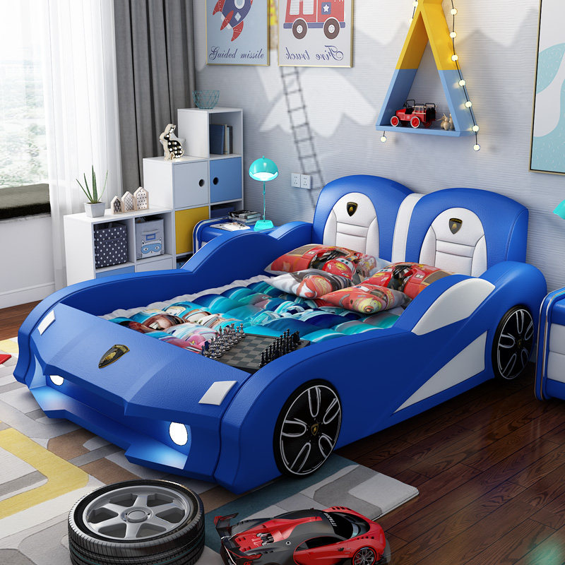 Children's beds Boy and boy bed Creative cartoon bed teenage bed motherbed 1 2 single beds 1 5 m