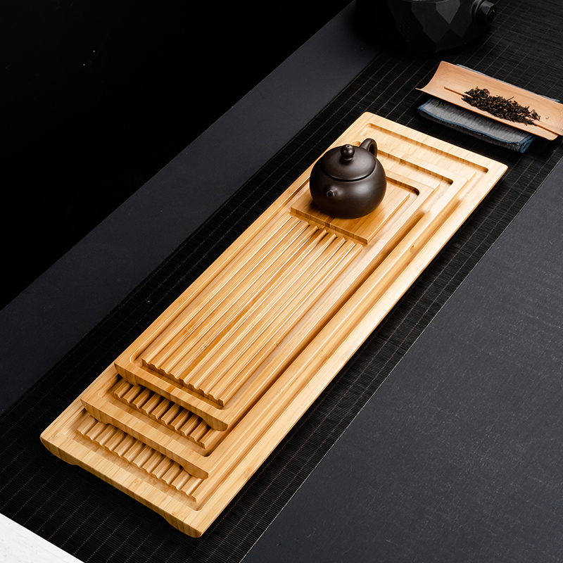 Kung Fu tea household dry bubble small tea table Mini bamboo tea tray Simple modern rectangular tea tray Small