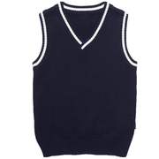 Childrens tiếng Anh đồng phục học sinh con trai và trẻ em gái bông childrens len dệt kim sinh viên vest Scollar.