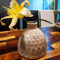 Jingdezhen vase retro nostalgic home simple creative living room dried flower decoration European-style hydroponic flower ornaments