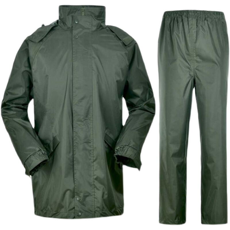 Authentic Olive Green Split Raincoat and Rain Pants for Motorcycle Riding, Running, Breathable Hiking, Flood Prevention, Rescue, Military Green Set Authentic Olive Green Split Raincoat and Rain Pants for Motorcycle Riding, Running, Breathable Hiking, Flood Prevention, Rescue, Military Green Set