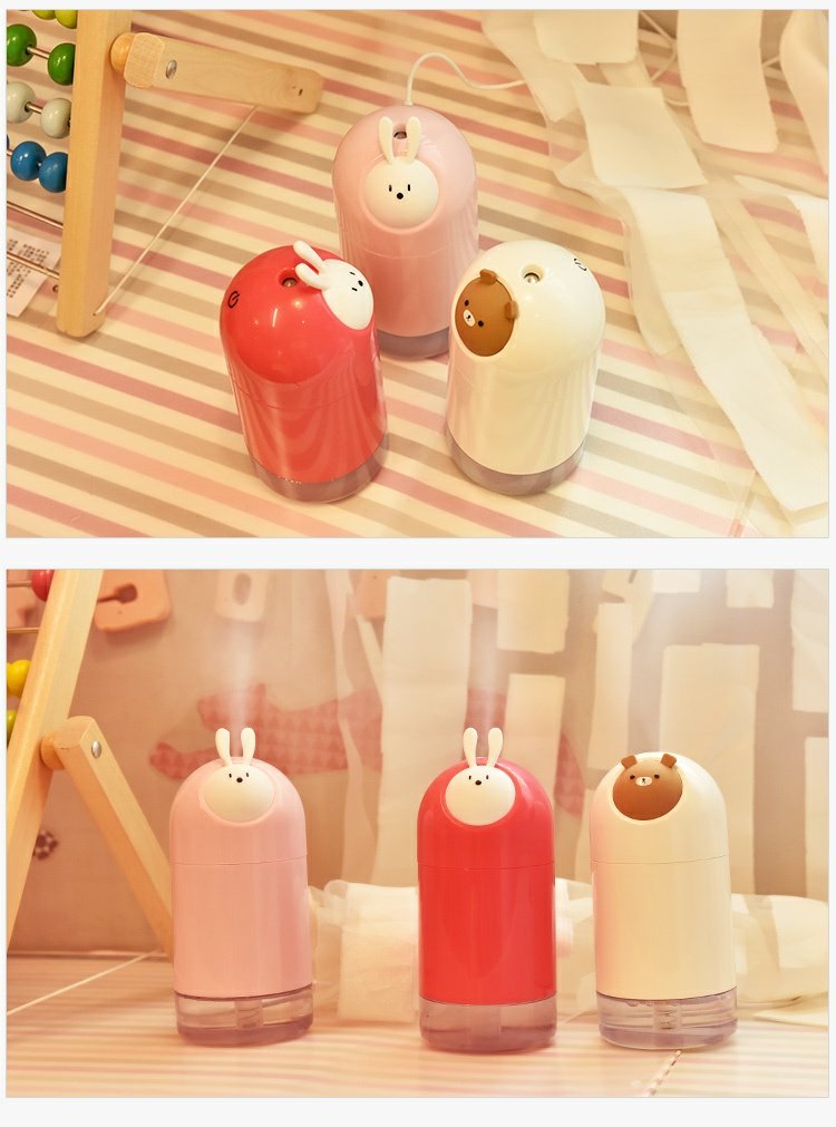 máy phun sương magic bullet Xịt dễ thương Animal Elf USB Mini Máy tạo độ ẩm Ký túc xá Máy tính để bàn Xe hơi Mặt ẩm Quà tặng máy tạo độ ẩm babymoov