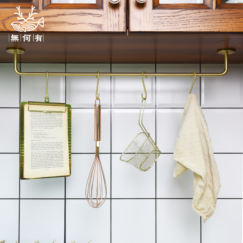 Rehabitable Kitchen Brass Room Chandeliers Hanger Rod Hanging Rod Hanger Integral Cabinet Hanging Rod Crossbar Crossbar Customizable Free Punch