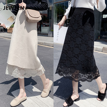 Summer yarn skirt a word skirt womens spring and autumn 2021 new spring long dress fairy super fairy Sen department