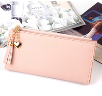 Wallet woman 2021 new lady long style leather bag cross textured buckle money clip leather clip 100 hitch to get bag phone bag