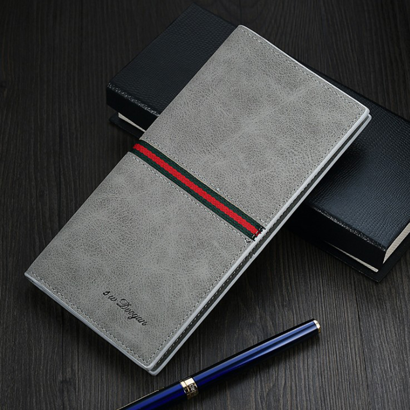 Men's long wallet new student youth ultra-thin wallet large capacity can put mobile phone Korean version of the simple leather bag tide