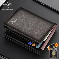 6161 Подарочный набор из натуральной кожи вертикального кофейного цвета. Магазин бестселлеров