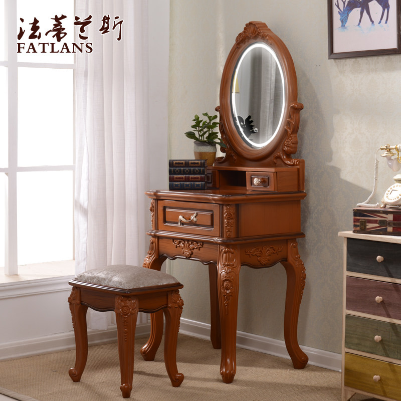 European style with lights 40-45-50-60-70-80-90cm1 m custom led American Jane European dressing table small table