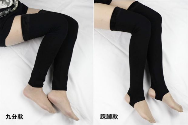 Mùa thu và mùa đông kapok dày cộng với nhung ấm áp trên tất đầu gối miếng đệm đầu gối đùi đùi thiết lập legging chân lạnh cũ vớ bàn