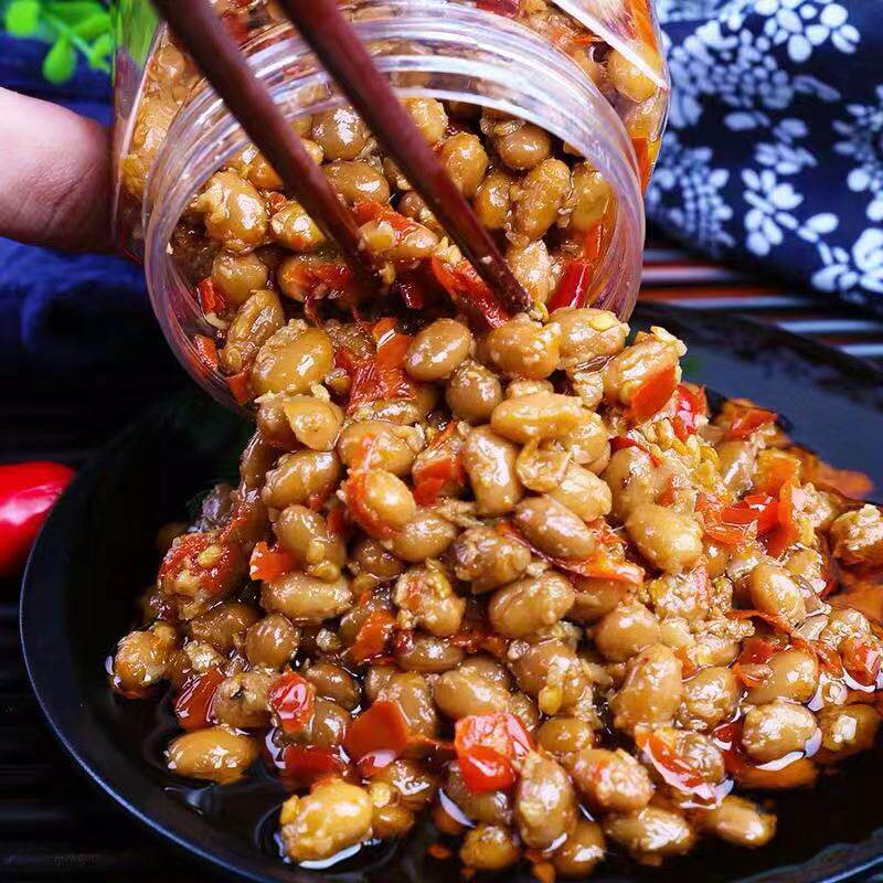 Hunan Special Produce Farmhouse Handmade Wax 8 Bean Spicy Sesame Sauce Bean Condiments Mixed Pasta Sauce with Soybean Bean Petals Sauce-Taobao